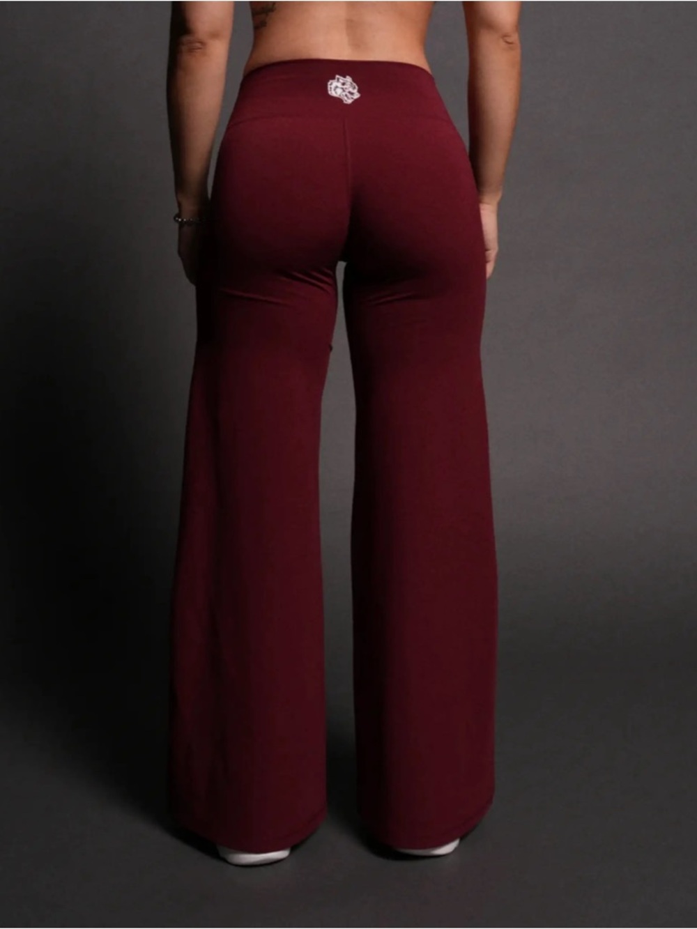 Darc Sport Wide-Leg High-Rise Pants in Burgundy